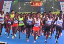 Regasa, Cheptai win elite races at Delhi Half Marathon