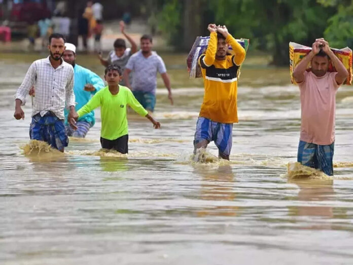The flood situation remains grim in Assam