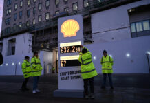 Protesters Outside Shell