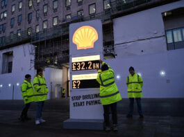 Protesters Outside Shell
